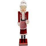 Giant Mrs. Claus Nutcracker Statue β Large 5' Wooden Christmas Decor β Lifesize Holiday Figurine with Cookies & Glasses β Classic Indoor/Outdoor Christmas Display for Front Porch or Living Room