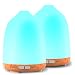 Essential Oil Diffuser, Soft Digits 120ml Wood Grain Ultrasonic Aroma Diffuser Aromatherapy Diffuser, Cool Mist Humidifier with Auto Shut Off, 7 LED Colors Changing and Adjustable Mist Mode - 2 Pack