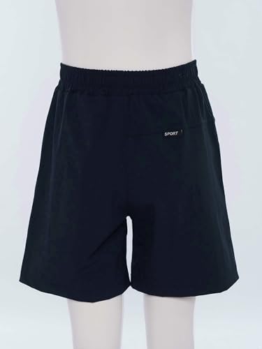 Kids Boys Lightweight Cargo Shorts Summer Elastic Waist Quick Dry Athletic Outdoor Hiking Shorts with Pockets 5