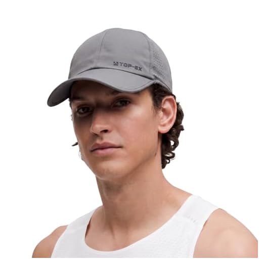 TOP-EX UVCoolix™ Mens Cooling Baseball Cap UPF 50+ Sun Protection Hat for Big Heads, Quick Dry Golf Running Outdoor Sports, Lightweight Breathable Mesh, Adjustable Soft Hat, Steel Grey, XL/XXL