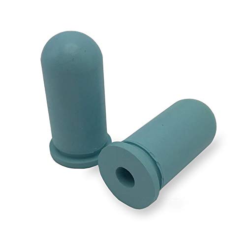 Heathrow Scientific HS20629A Dropper Vial Bulbs, 1 mL, 1.1 in, Blue Silicone Rubber (Pack of 24)