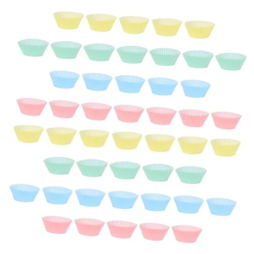 LABRIMP 200 Pezzi Pirottini per Cupcake Colorati da Rivestimenti per Muffin Resistenti All Olio per Decorare Dessert e Feste Media Confezione Colori