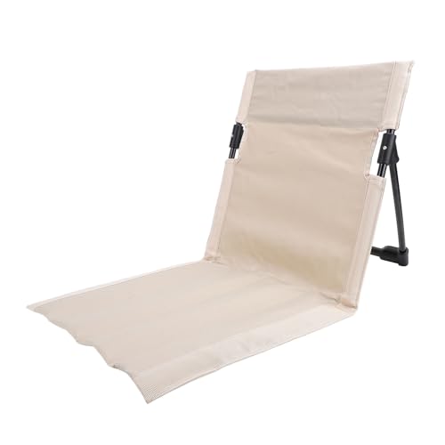 Keenso Sedia da Campeggio, Sedia a Sdraio da Esterno Pieghevole Portatile in Tessuto Oxford Dal Comfort Migliorato per Picnic Sulla Spiaggia da Campeggio in Giardino (Beige)