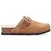 Clarks Brynn Slide Clog, Tan Suede, 7 Medium