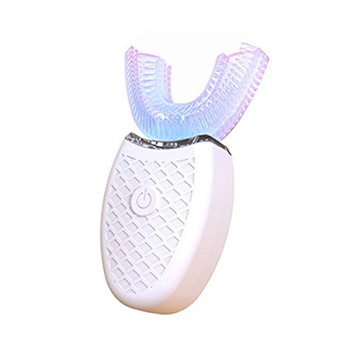 color tree Ultrasone elektrische tandenborstel voor volwassenen 360° automatische sonische tandenborstel U-vormige USB oplaadbare wit