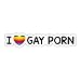 WBXZY Pegatinas de Coche 14,8 CM * 2,2 CM I Love Gay Porn Divertido PVC calcomanía Pegatina de Coche 12-0252