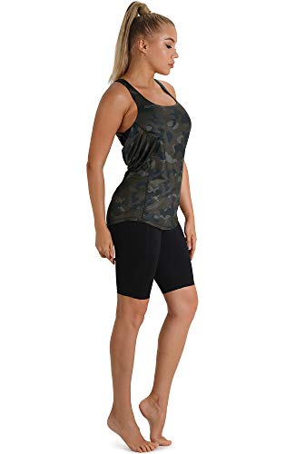 Image of icyzone Women's Open Back Workout Athletic Yoga Tank Tops with Built in Bra