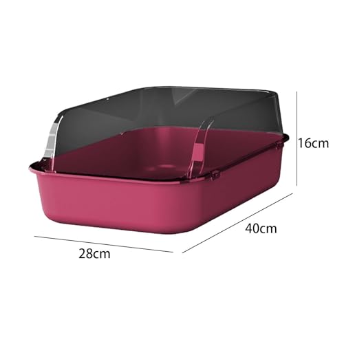 Caja de arena abierta para gatos con lados altos y diseño portátil miniatura 5