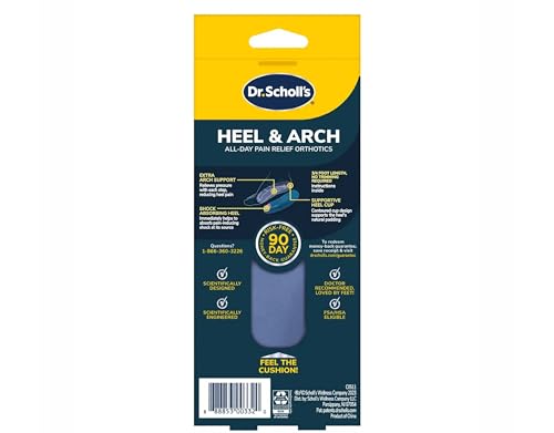 Image of Dr. Scholl's Pain Relief Heel & Arch All-Day Orthotics for Men, Treats Heel Spurs, Arch and Plantar Pain, 1 Pair