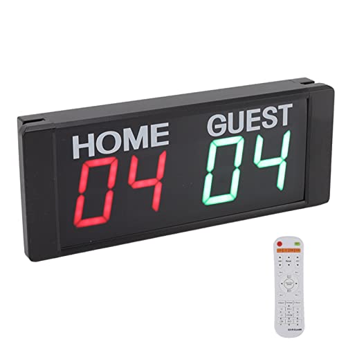 Tablero de marcador digital LED flexman, control remoto por infrarrojos, ajuste de brillo en 5 niveles, 1,5 pulgadas, con zumbido, para fútbol y otros deportes (sin baterías, succión magnética) miniatura 1