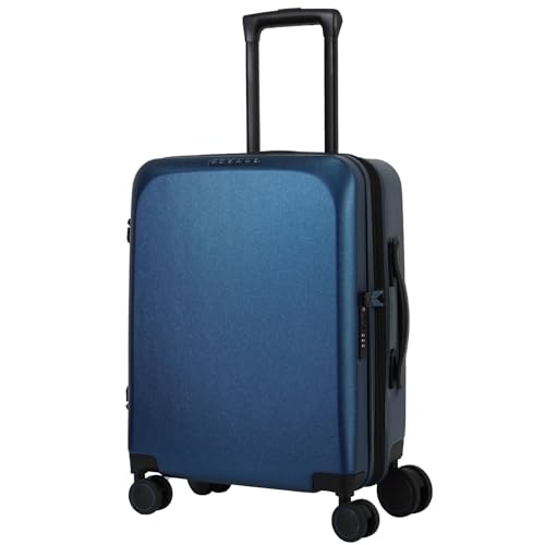 Image of Verage Luxe Freeland Cabin & Check-in Hardsided Trolley Bags for Travel, Expandable Hardshell Suitcase with Spinner Wheels, TSA Approved Lock Luggage (Carry-On 20-Inch, Blue)