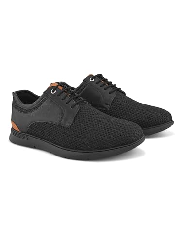 Image of San Frissco Men's Solid Sneaker Casual Lace-Up Shoes | Soft Cushioned Footbed with EVA Sole | Comfortable and Trendy Casual Shoes for Office and College