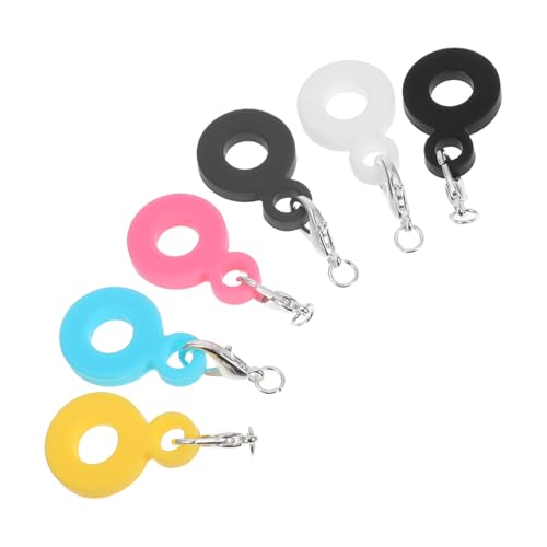 FUNOMOCYA 6pcs Straw Charm Adapters Fashionable Design Silicone Straw Charms Toppers for Tumbler Assorted Colors