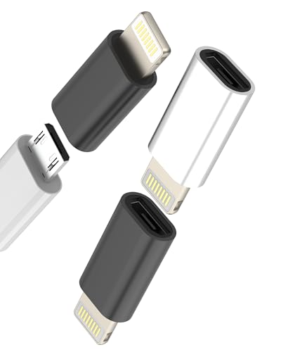 Adaptateur Micro USB Femelle Vers Lightning Mâle(Lotde3)pour iphone 14 13 12 11 Pro Max 7 8 Chargeur Pour ipad Certifié Pour Apple MFI Charge Prise Fichiers...