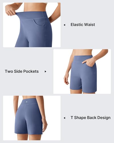 Image of G4Free EverGoing Women's Casual Shorts High Waisted 4'' / 5'' Comfy Shorts with Pockets for Yoga Workout Lounge