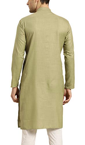 Image of SOJANYA Men's Cotton Straight Fit Casual(Since 1958 Solid Kurta Crafted for Elegance