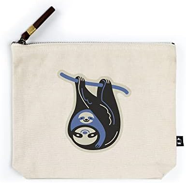 Lantern Press Sloth, Animal Families Collection, Contour (100% Organic Cotton Canvas Travel Accessory Go Bag) 1 Lantern Press Sloth, Animal Families Collection, Contour (100% Organic Cotton Canvas Travel Accessory Go Bag)