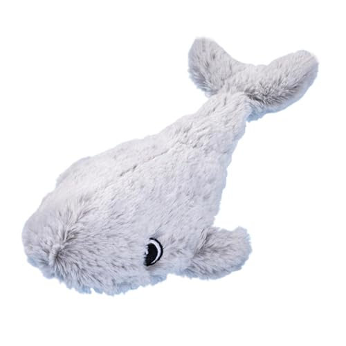 タッチ起動子猫おもちゃ、羽ばたきインタラクティブ猫おもちゃ - おもちゃUSB充電式猫強化おもちゃ | 海の動物のぬいぐるみ猫蹴るパタパタおもちゃペット、子猫、小型犬、子犬用