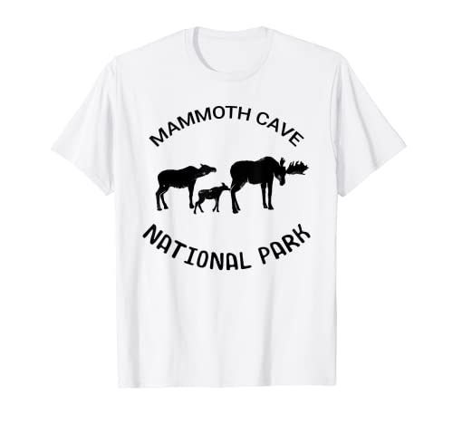 Familia de fuentes Kentucky Camisa Mammoth Cave National Park Moose Camiseta