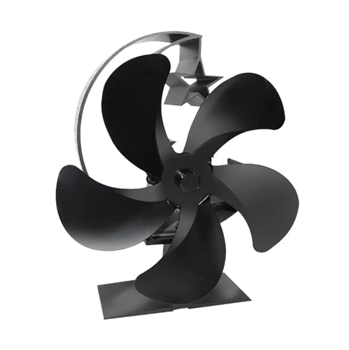 WAFOHSR 10/5/4 Blades Dual Motor Stove Fan Heat Powered Fireplace Non Electric Quiet Operation For Wood Burning Easy To Use(5 Blades)