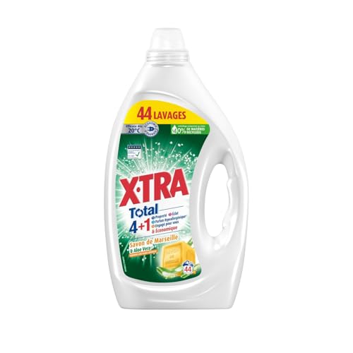 X-TRA Detergente Líquido con Jabón de Marsella – 2,2 L – 44 Lavados – Fragancia Auténtica y Suave