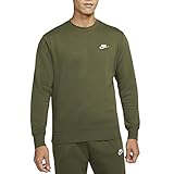 Ajuste regular NIKE M NSW Club CRW BB Sudadera, Verde (Rough Green/White), XL para Hombre