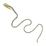 Rhinestone Hair Chains, Shiny Punk Tassel Hair Clips, Snake Shape Sparkle Crystal Adornments Gold De