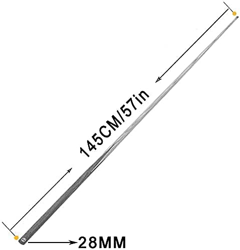 Taco de billar 145 cm 10 mm punta cuero 18 oz miniatura 3