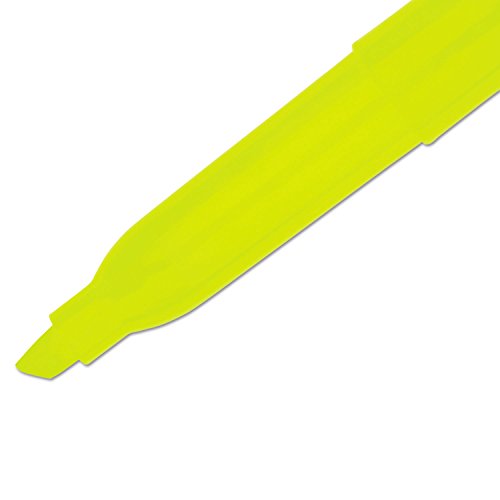 Image of Sharpie Pocket Highlighters, Fluorescent Yellow, Smear-Resistant, Chisel Tip, 36 Count - Classroom, Back to School Essentials, Teacher Supplies