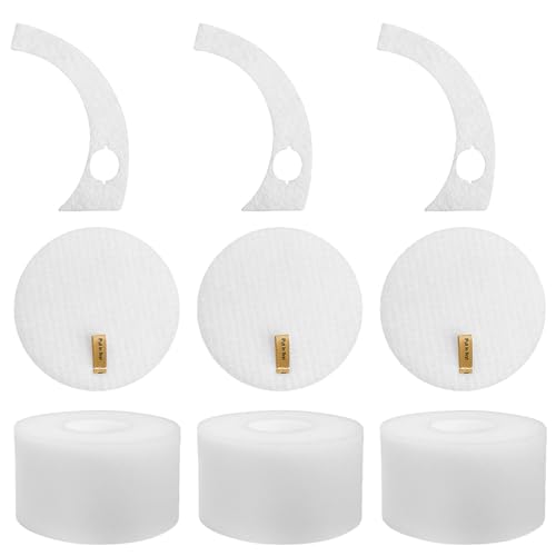 Fette Filter - VS101 Foam Filter Kit Compatible with Shark VS101 MessMaster Portable Wet Dry Vacuum, Small Shop Vac UV105, VS100, VS101?, VS105 Part # XFFKVS100 & XPMFVS100. 3-Pack