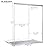 ELEGANT Shower Doors 58.5-60" W x 72" H, Semi-Frameless Bypass Sliding Shower Door, 1/4" Clear Glass, Chrome Finish