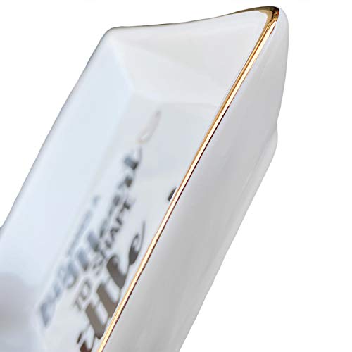 Home Smile Teacher Appreciation Gifts For Women Ring Trinket Dish Jewelry Tray-Retirement Graduatioon Gifts For Teacher-It Takes A Big Heart To Shape Little Minds #TOP2