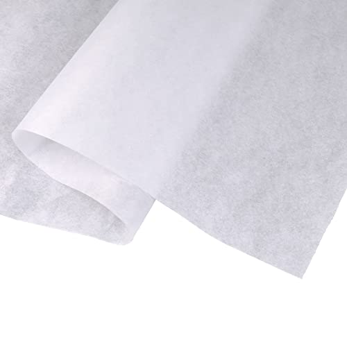 Fusible Interfacing Fabric - Medium Weight 100cm Wide White Non Woven Single Sided Iron On Interfacing Iron on Fabric for Sewing Quilting Topstitching Crafting Collars and Dress Making (1m)