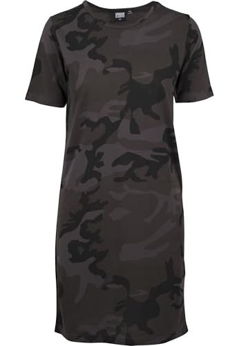 Urban Classics Damen Kleid Dress TB2221, Knielang, Gr. 46 (3XL), Mehrfarbig (Dark Camo 00784)