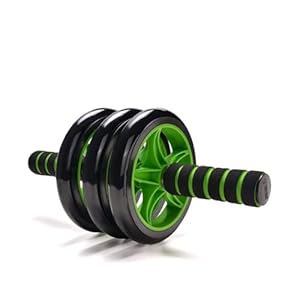 ORBITORA 3-in-1 AB Wheel Roller and Anti-Slip Handles Abdominal Ab Roller Exercise 3 Wheel for Stomach Exercise Training and Fitness Gym Equipment for Man and Woman