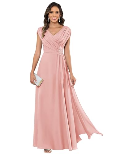 OXQLY Mother of The Bride Dresses Long Evening Dress V