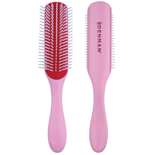 Denman D3 - Cepillo de pelo rizado para mujeres y hombres, cepillo de 7 filas para desenredar y definir rizos para rizos suaves y definidos, un cepillo de peinado de precisión para cabello liso, color