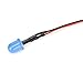 NBZGFD 50PCS 12V 8mm Bright Chromatic LED Lamp Beads, Wired Light Emitting Diodes with 20CM 26AWG Pure Copper Leads for Electronic Projects and Industrial Use (Blue Hair)