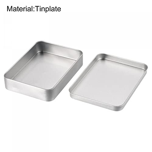 Boîte en métal rectangulaire avec couvercle hermétique pour petits objets - 4