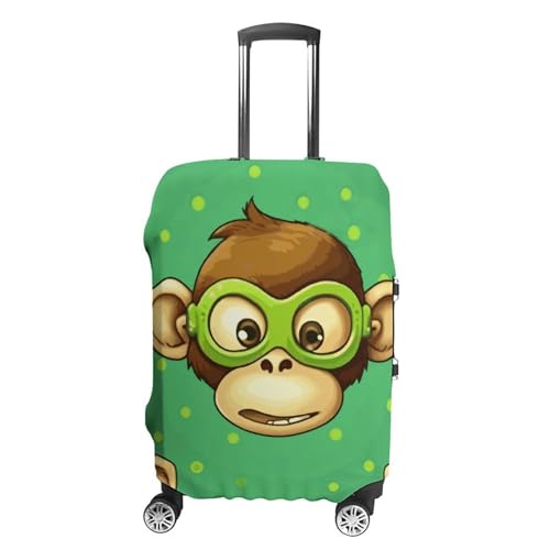 Green Monkey Travel Luggage Cover Anti-scratch Suitcase Cover Elastic Suitcase Protective Cover Fits 19-32 Inch Luggage M