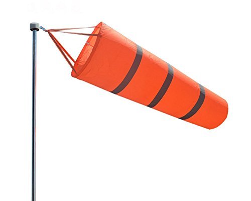 Housse de mesure pour manche à air Airport avec ceinture réfléchissante Orange à rayures 80 cm Cover