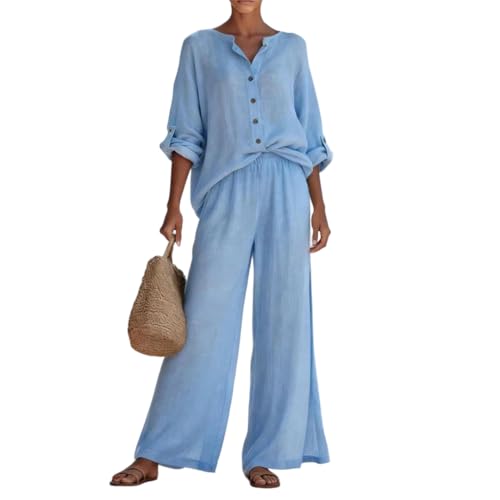 Ensemble de printemps en coton et lin pour femme adieu les vêtements inconfortables