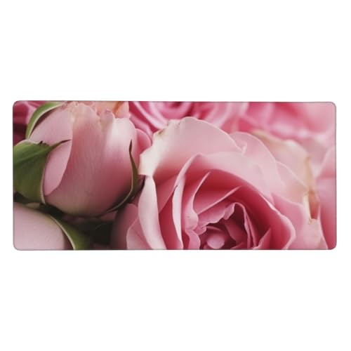 Tapis de souris XXL motif roses 90x40 cm pour ordinateur portable