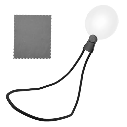 MABCIRY 5X Magnifying Glass Kit, Detachable Neck Worn Large Magnifier Set, Adjustable Versatile Reading Magnifier Neck Hanging for Close Work Study(No lamp Money)