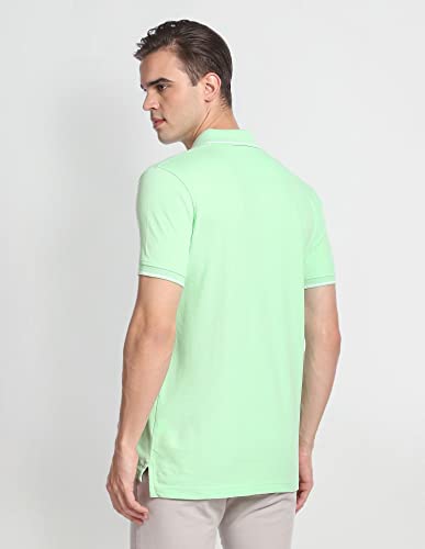 Image of Arrow Men's Cotton Solid Regular Fit Polo Shirts