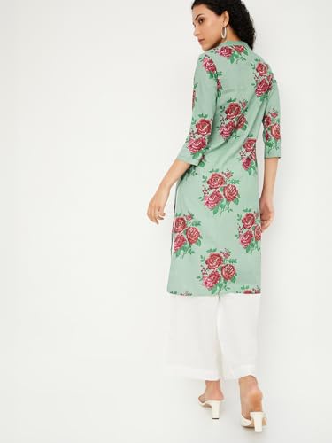 Image of Max Women's Cotton Floral Regular Kurta