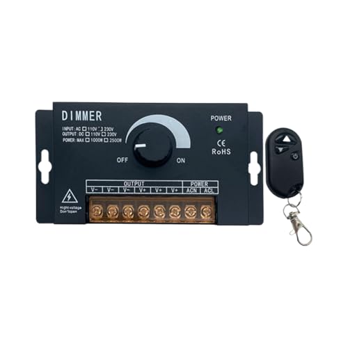 Variateur haute tension avec télécommande et bouton rotatif manuel pour éclairage