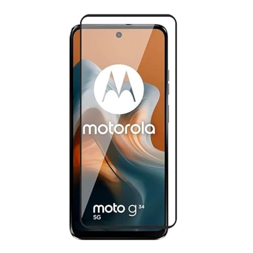 Image of DD SON Premium HD+ Tempered Glass Screen Protector Guard Compatible For Moto G34 5G / Moto G45 5G Edge to Edge Coverage With Easy installation kit for Smartphone