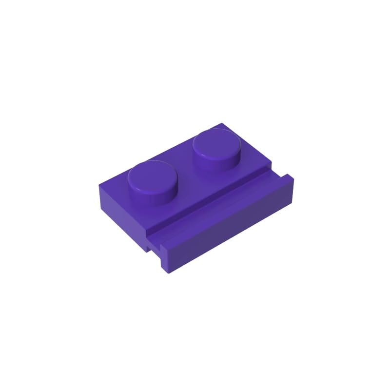 Gobricks 32028 Hinge Plate Plate Special 1x2 with Door Rail 50 Pieces GDS-806 Compatible with Lego Building Blocks Color:Dark Purple