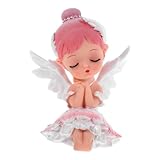 Luxshiny Girl Figurine Ballet Dancer Statue Art Sculpture Vinyl Angel Figure for Home Desk Car Cake Decoration